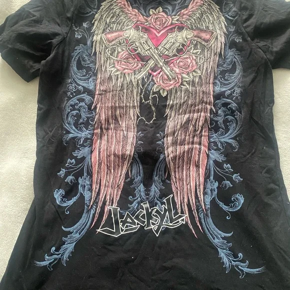Jackyl Black Graphic Women's Top nwt size xl - Picture 2 of 2